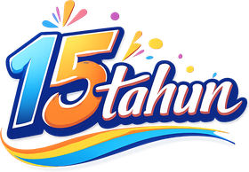 Logo 15tahun platform hiburan Indonesia